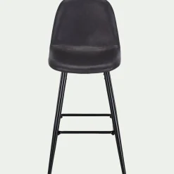 Chaise de bar en simili - noir H66cm