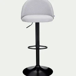 Chaise de bar en tissu - gris borie H86cm