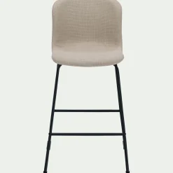 Chaise de bar en tissu H66cm - beige
