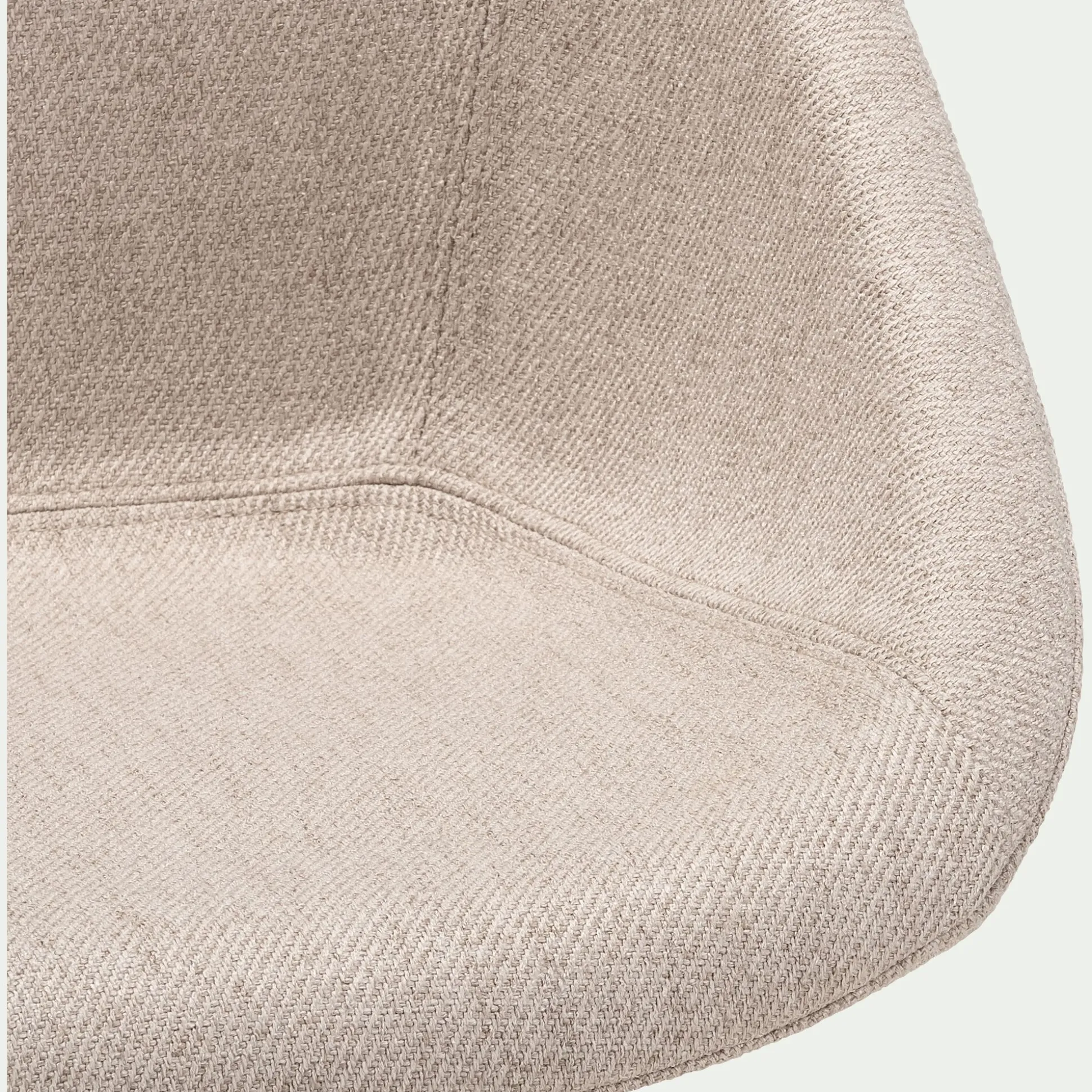 Chaise de bureau rotative en tissu - beige