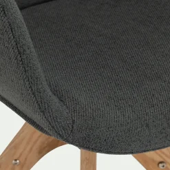 Chaise de bureau rotative en tissu - gris restanque