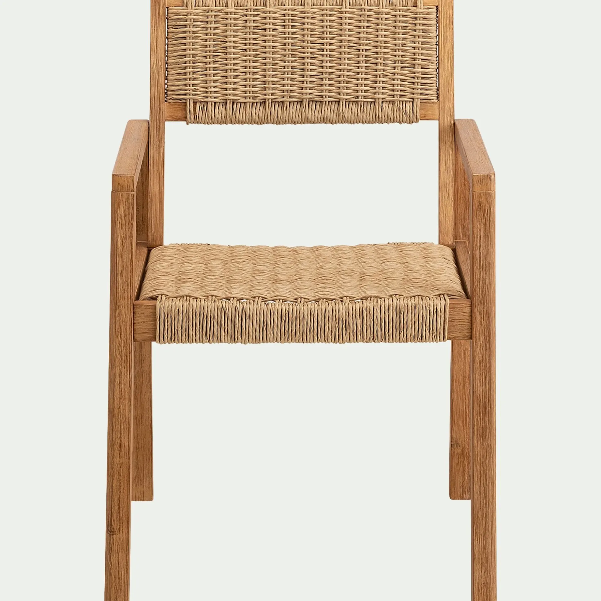 Chaise de jardin avec accoudoirs en acacia - bois foncé