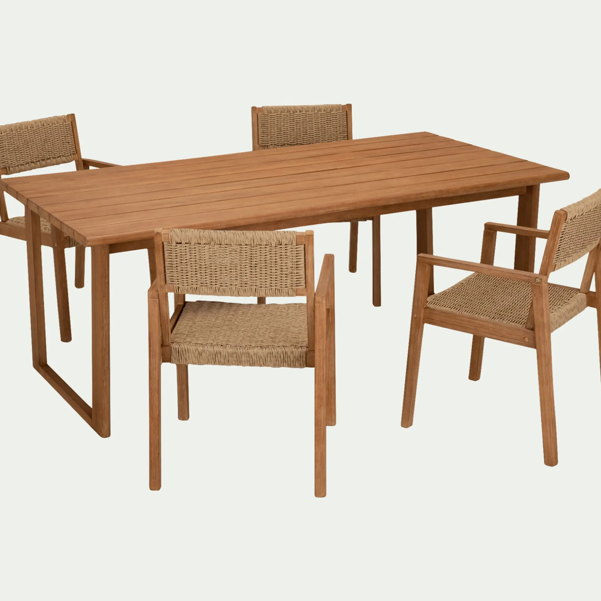 Chaise de jardin avec accoudoirs en acacia - bois foncé