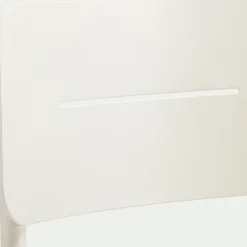 Chaise de jardin empilable en aluminium - blanc