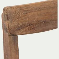 Chaise de jardin en acacia et assise en corde - bois foncé