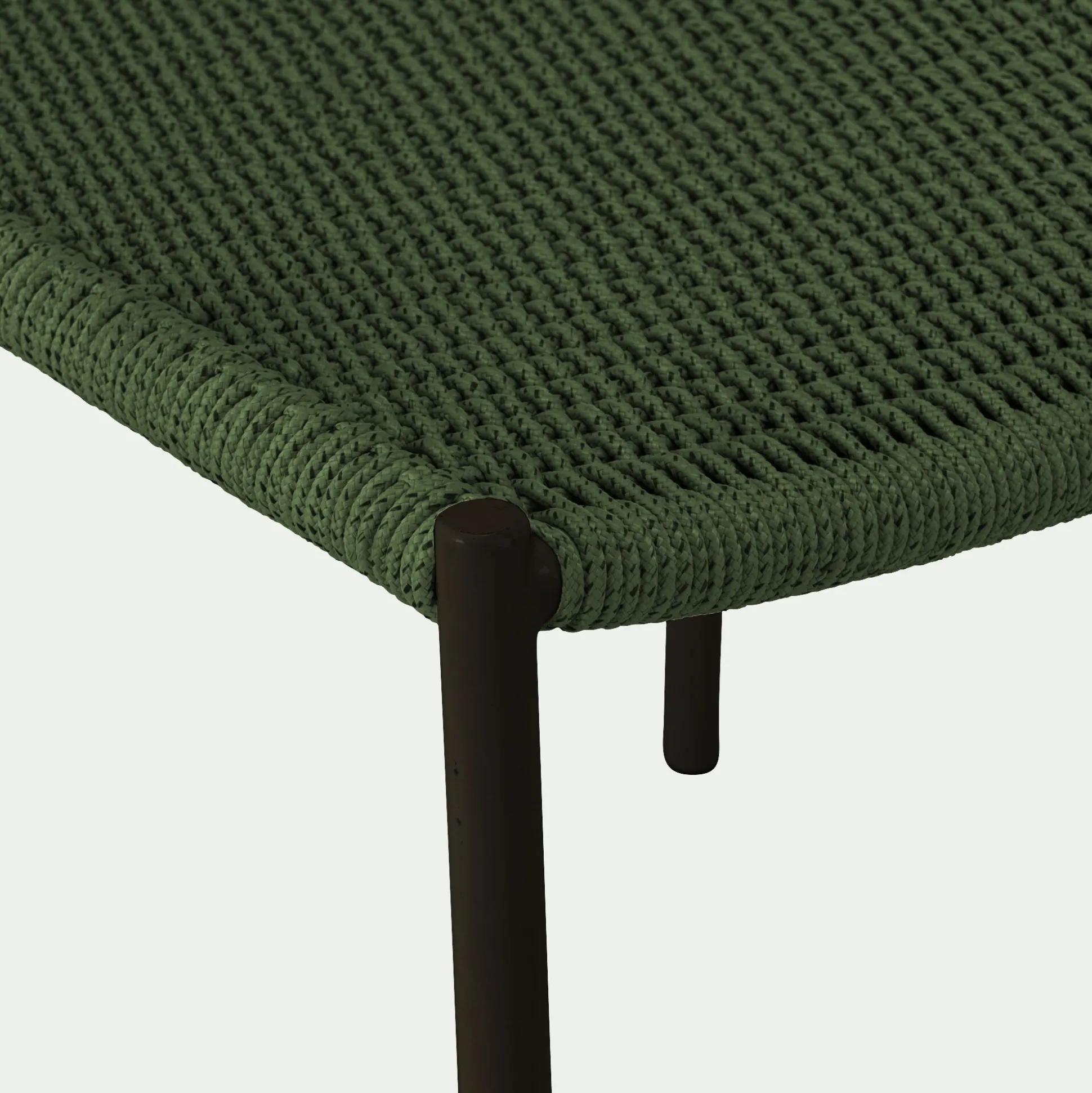 Chaise de jardin en acier et cordage - vert