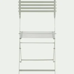 Chaise de jardin pliante en acier - vert olivier