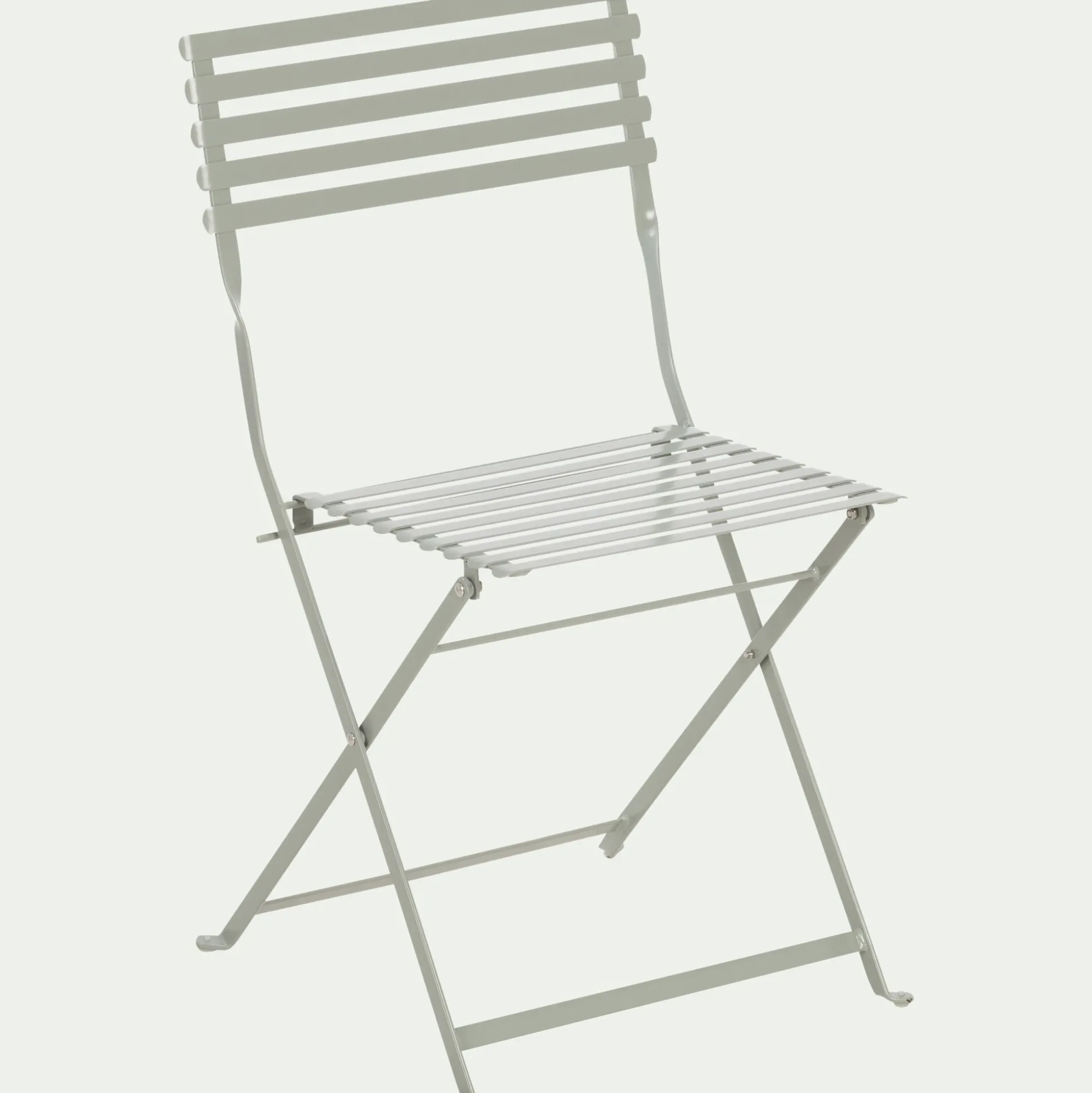 Chaise de jardin pliante en acier - vert olivier
