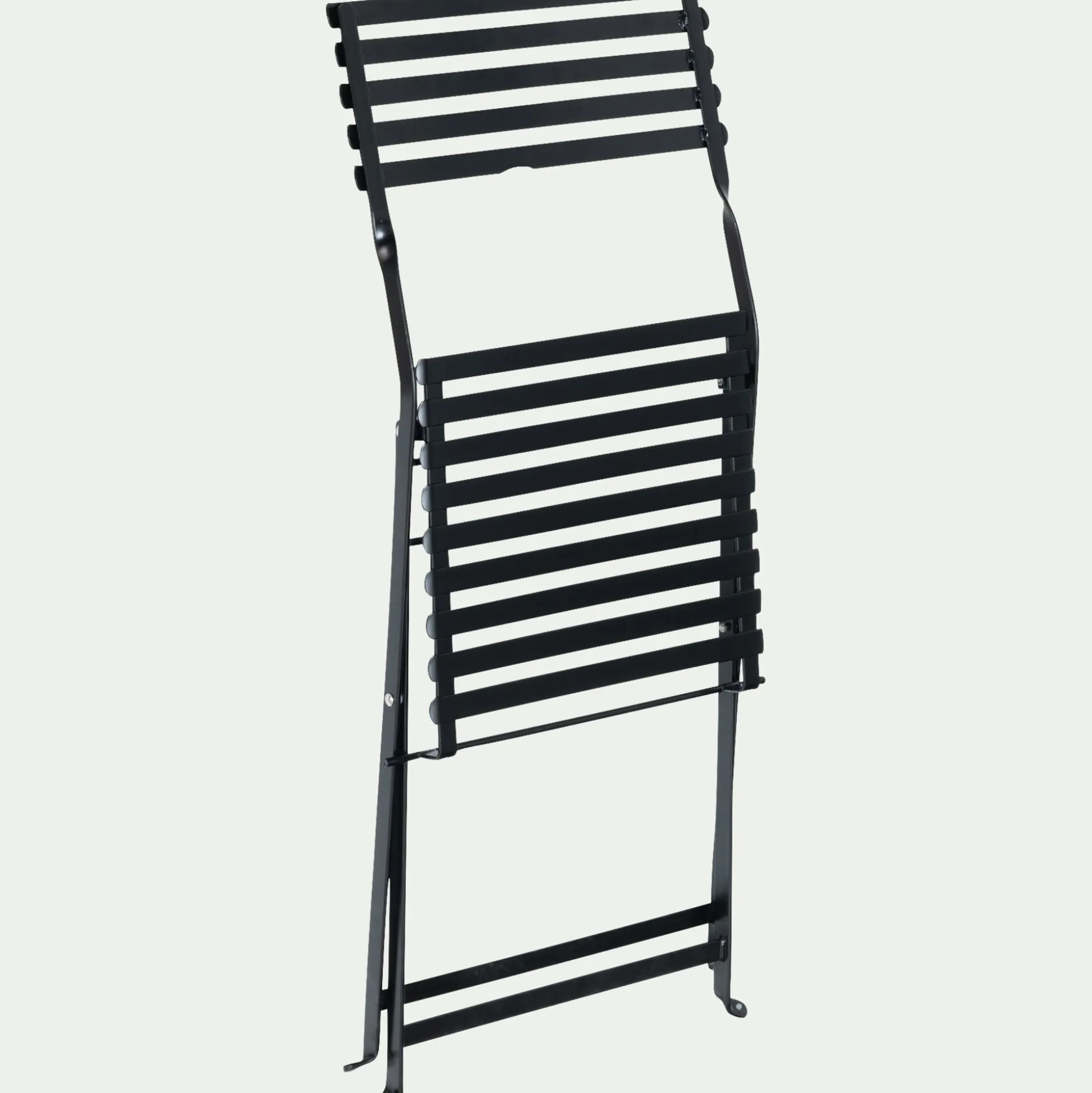 Chaise de jardin pliante en acier - noir