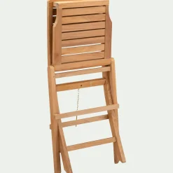 Chaise de jardin pliante en teck - bois clair