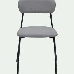 Chaise de repas en tissu - gris