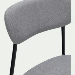 Chaise de repas en tissu - gris