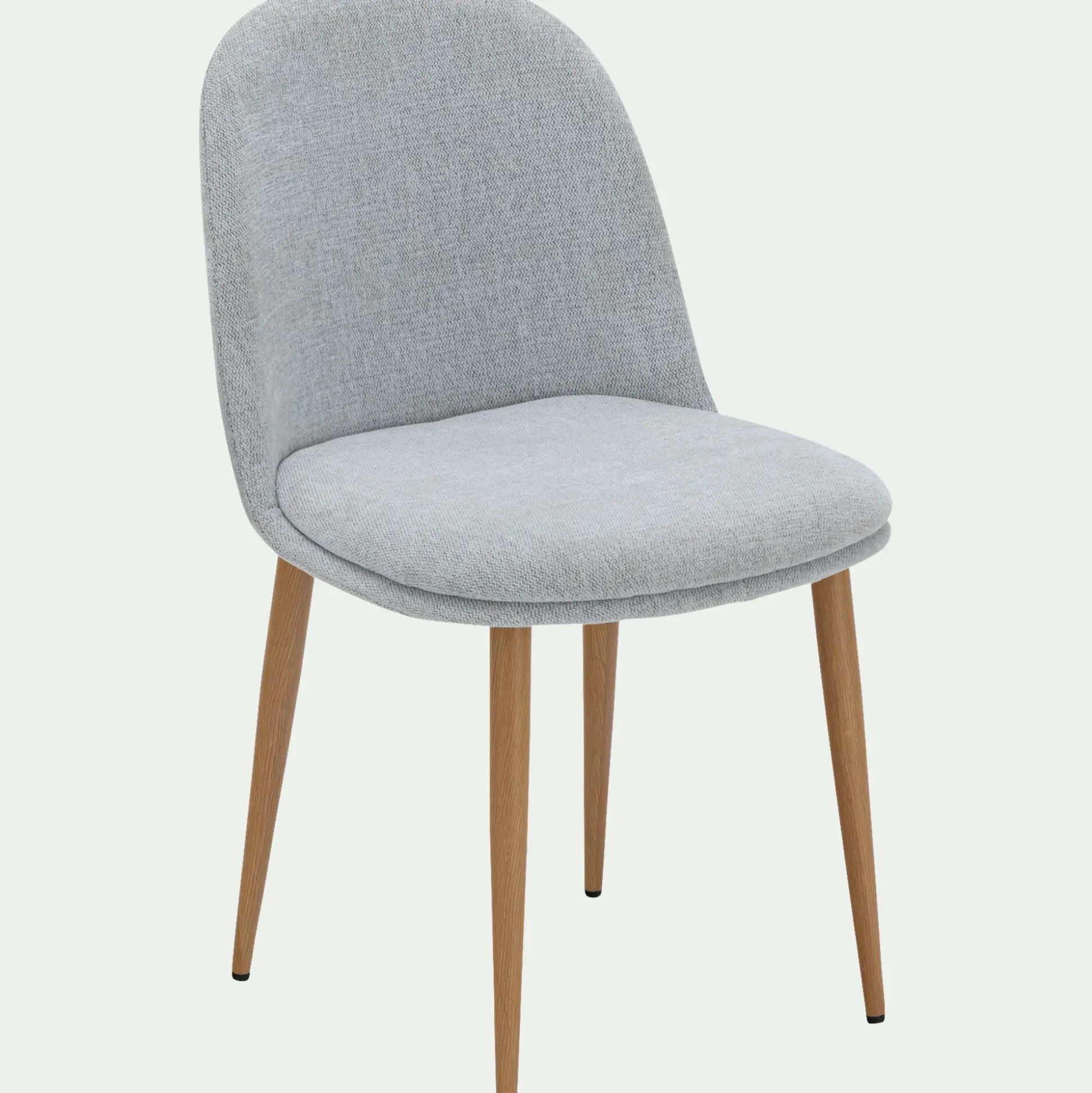 Chaise de repas en tissu - gris clair