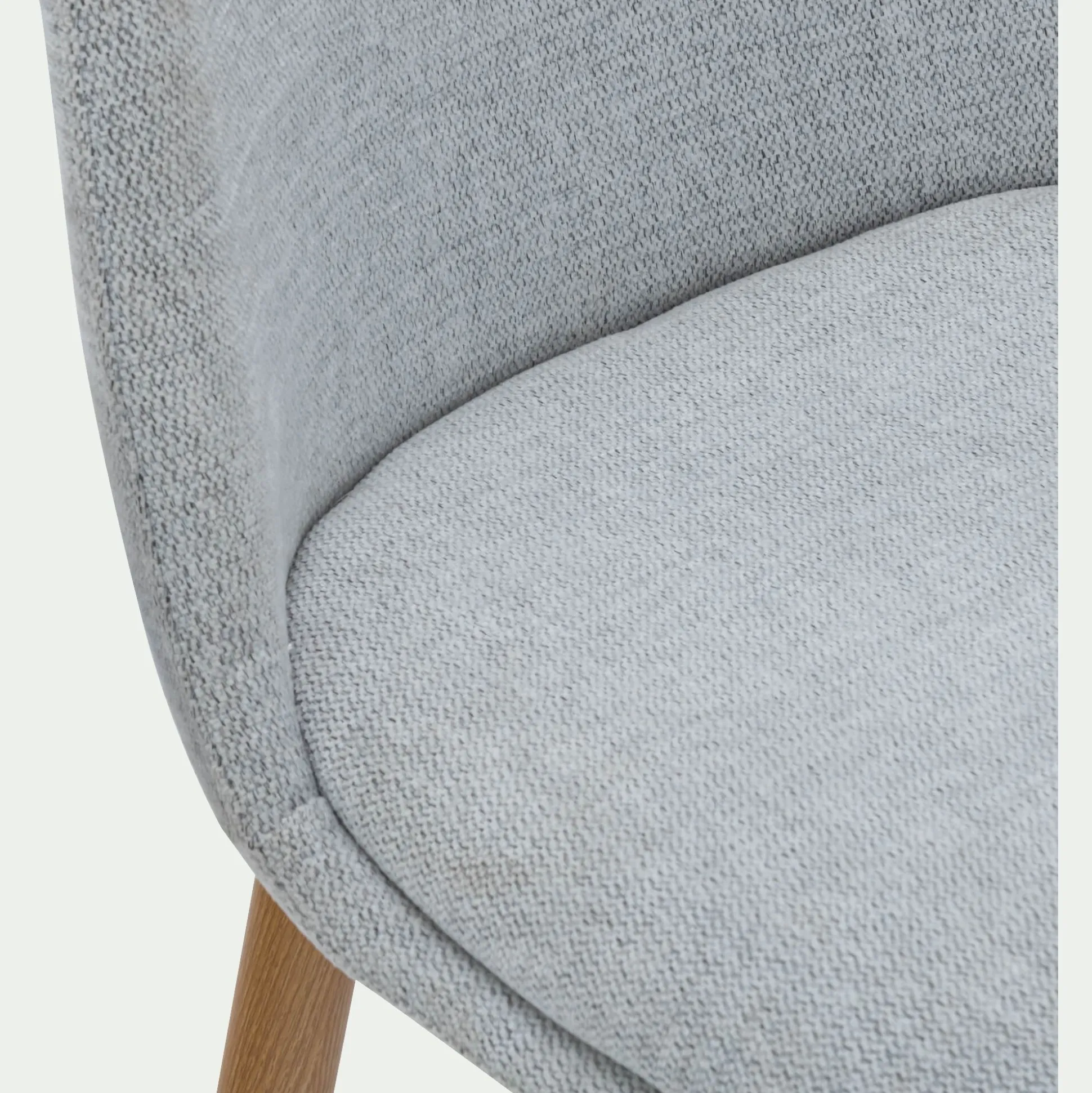 Chaise de repas en tissu - gris clair