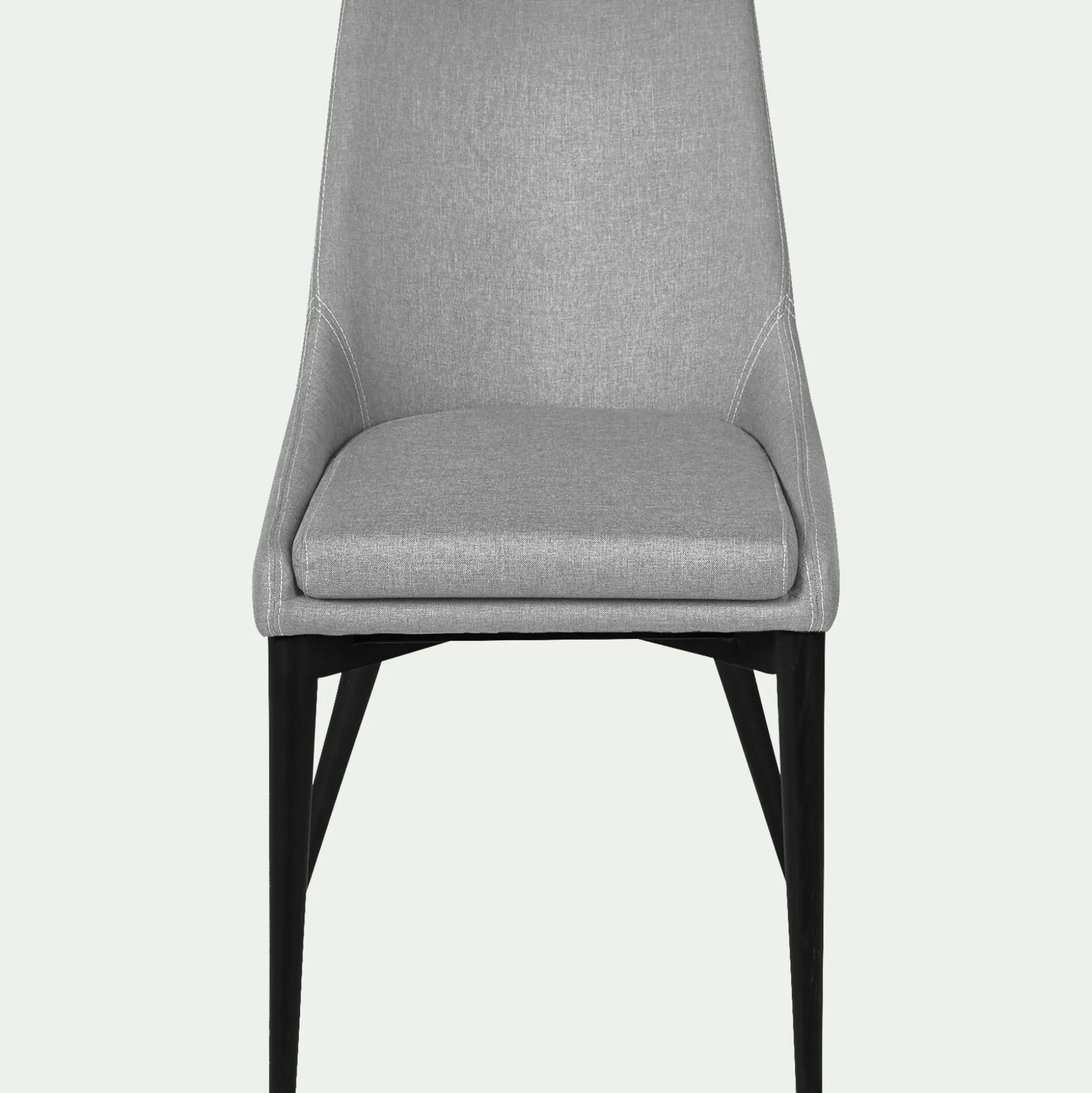Chaise de repas en tissu - gris clair