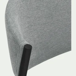 Chaise de repas épurée en tissu - gris