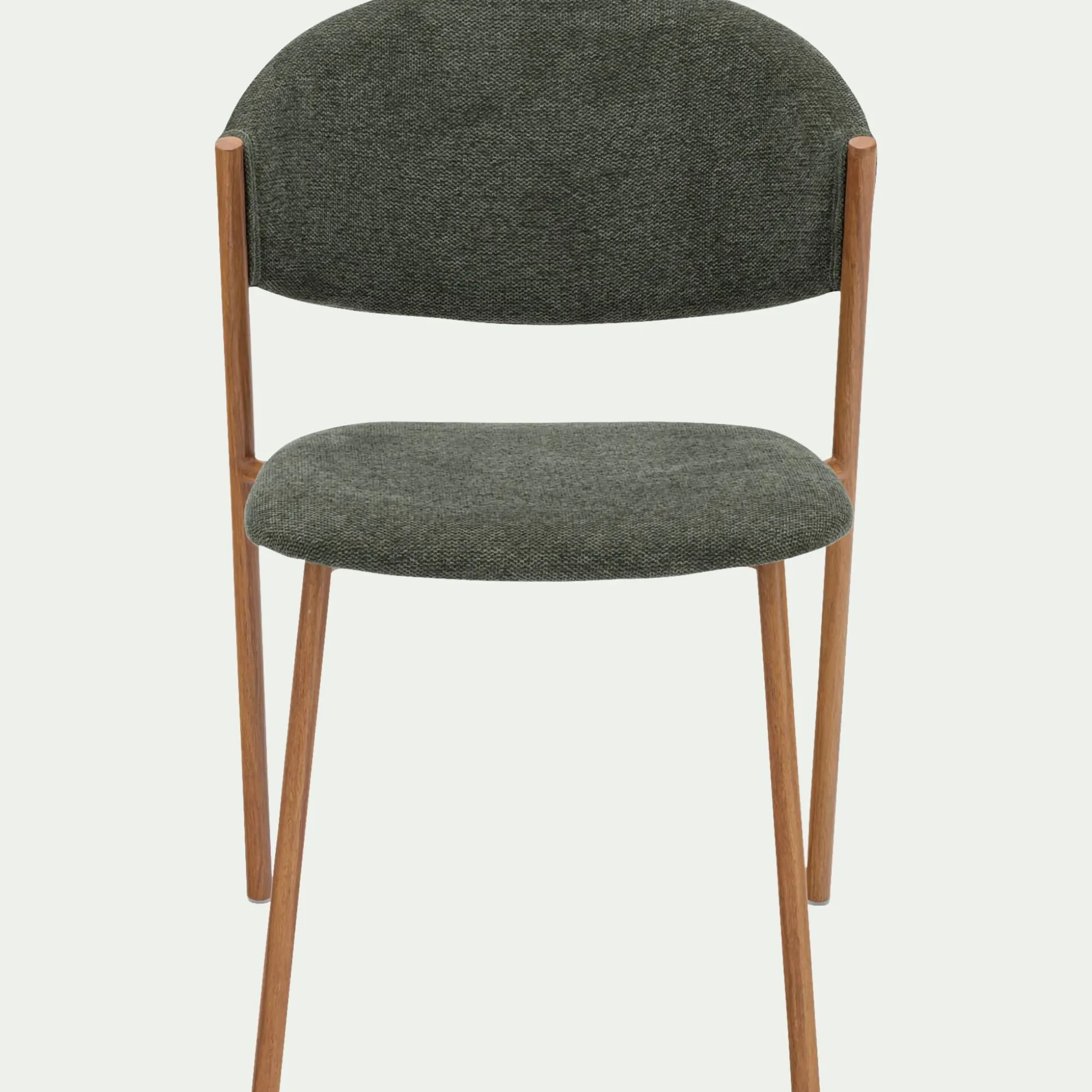 Chaise de repas épurée en tissu - vert
