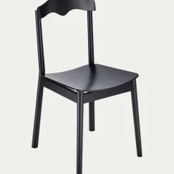 Chaise en bois de hêtre massif - noir