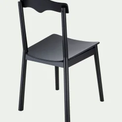 Chaise en bois de hêtre massif - noir