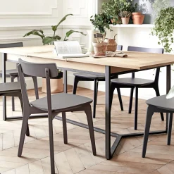 Chaise en bois - gris restanque