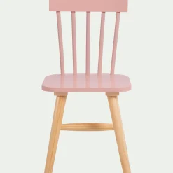 Chaise enfant en bois de hêtre - rose sable