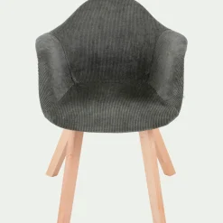 Chaise enfant en tissu avec accoudoirs - vert