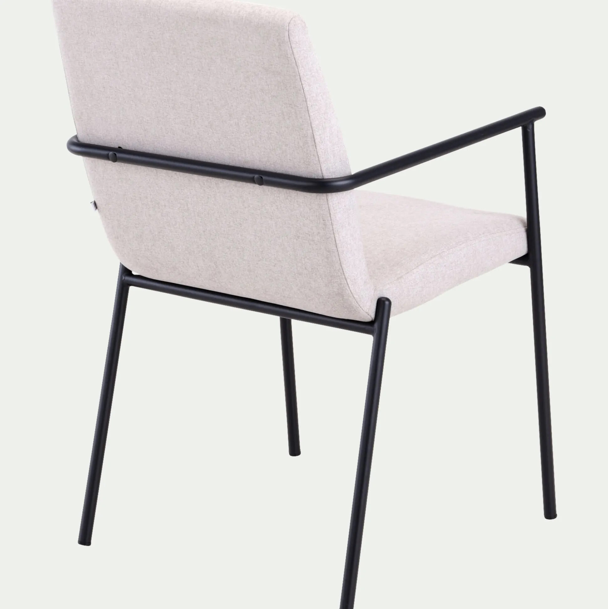 Chaise en tissu avec accoudoirs - gris borie