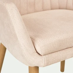 Chaise en tissu avec accoudoirs - beige