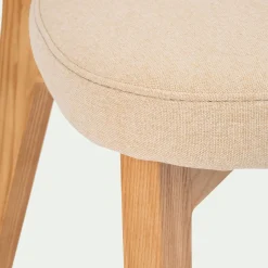 Chaise en tissu - blanc nougat