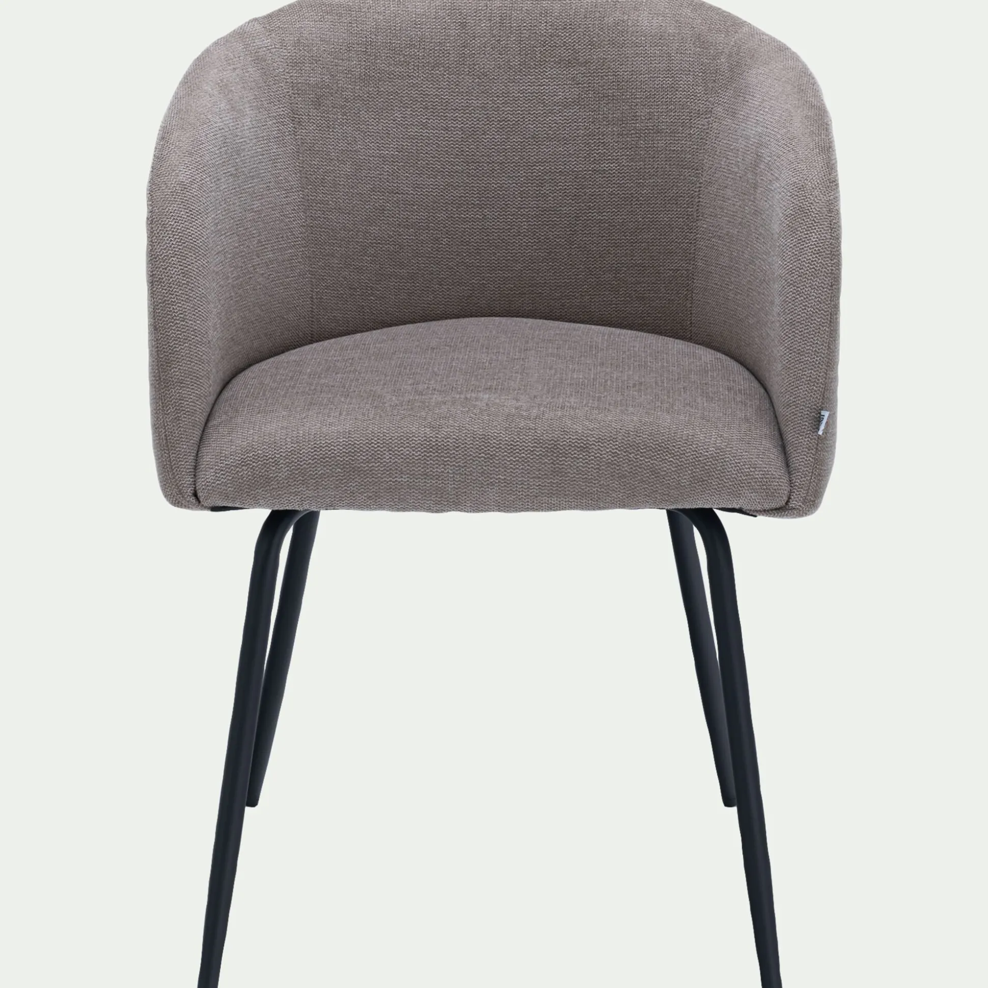 Chaise en tissu et métal avec accoudoirs - beige alpilles