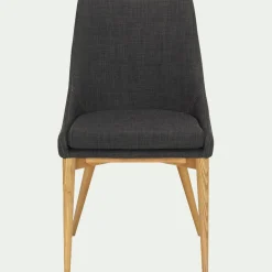 Chaise en tissu - gris foncé