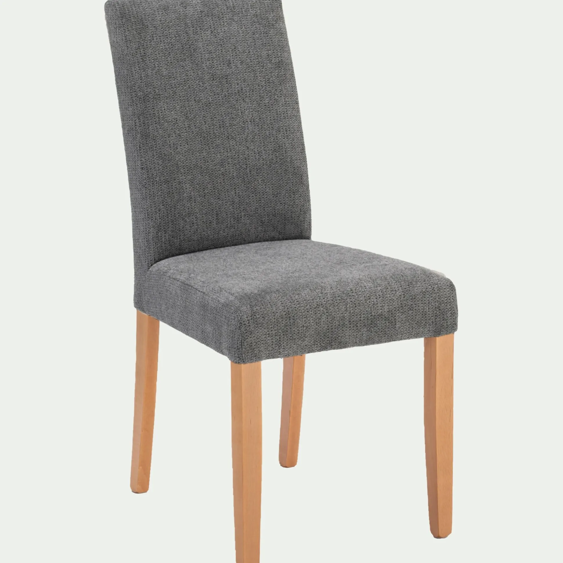 Chaise en tissu sans accoudoirs - gris