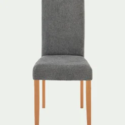 Chaise en tissu sans accoudoirs - gris