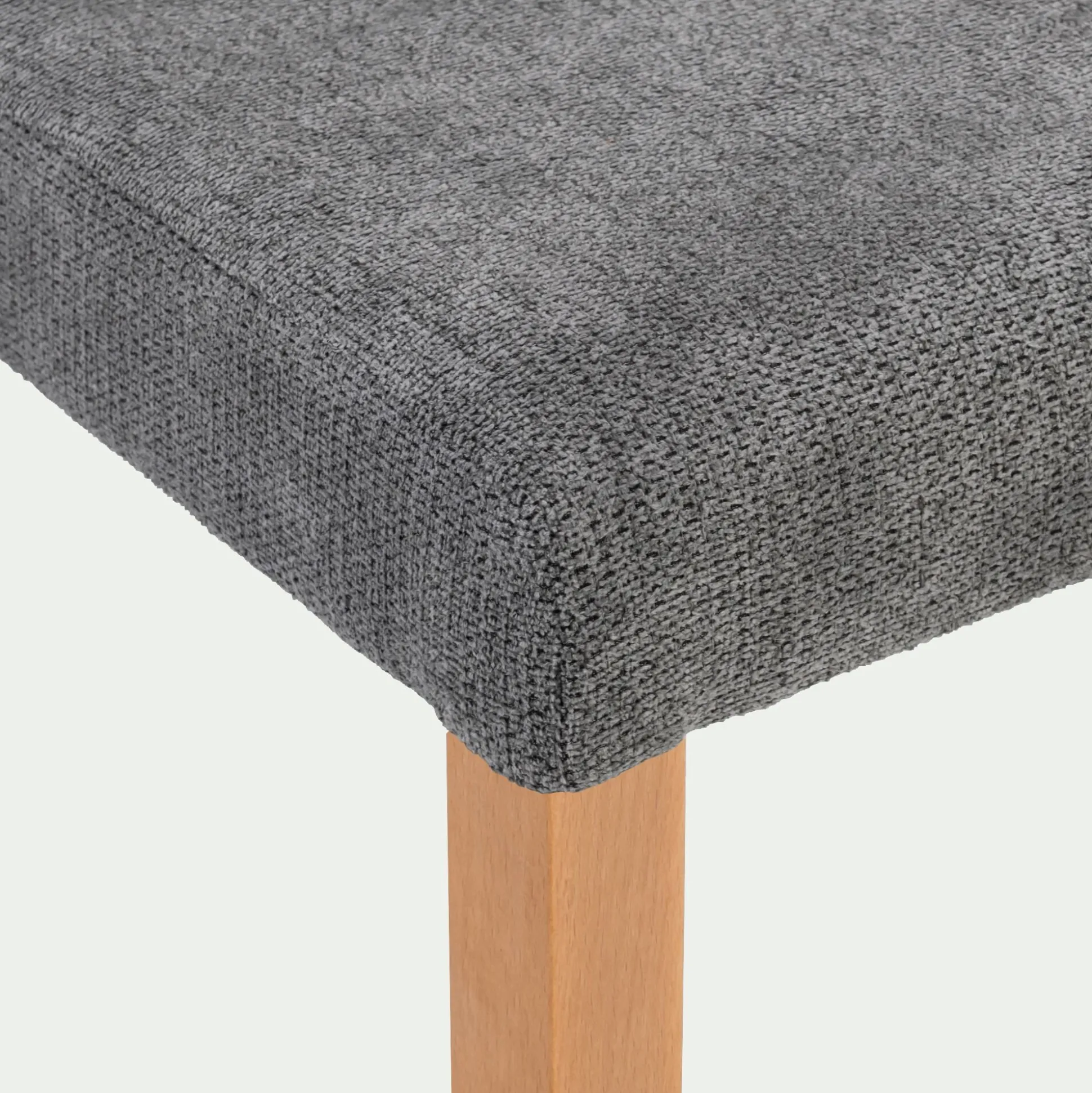 Chaise en tissu sans accoudoirs - gris