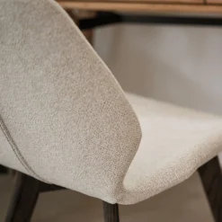 Chaise en tissu sans accoudoirs - beige