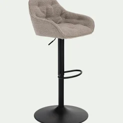 Chaise îlot central en tissu H63cm - gris