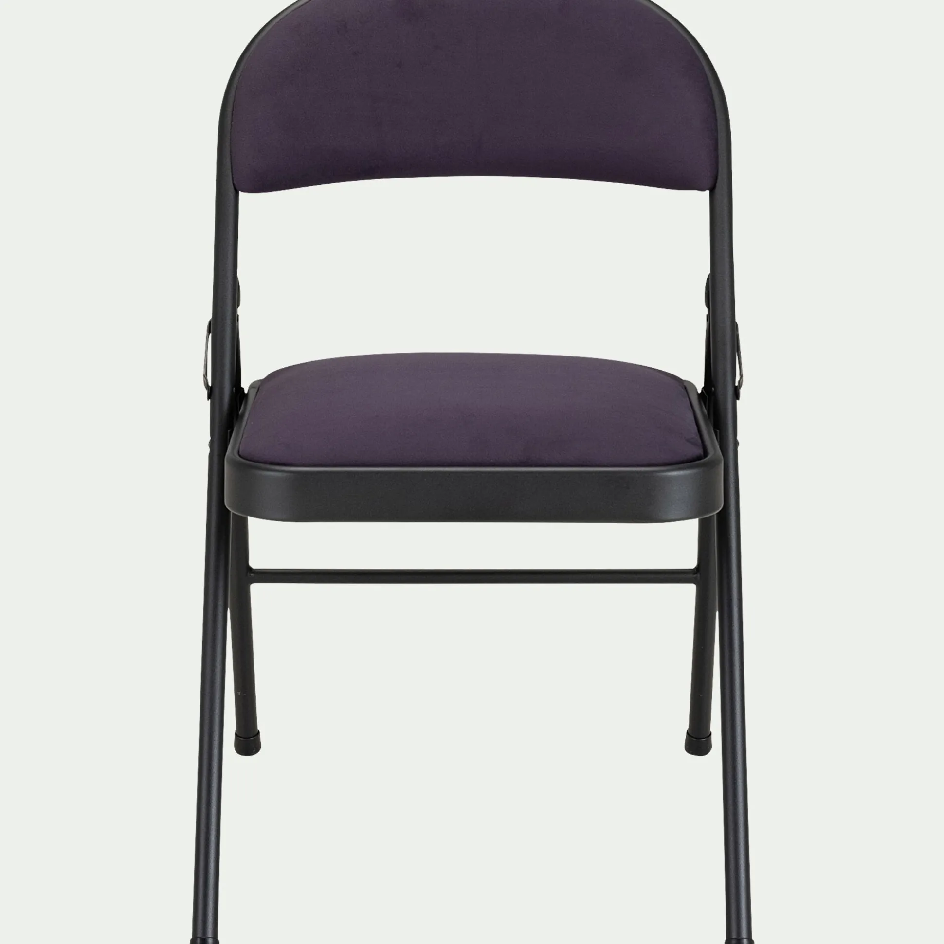 Chaise pliante en métal et tissu - noir calabrun