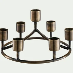 Chandelier 7 bougies en fer D18cm - doré