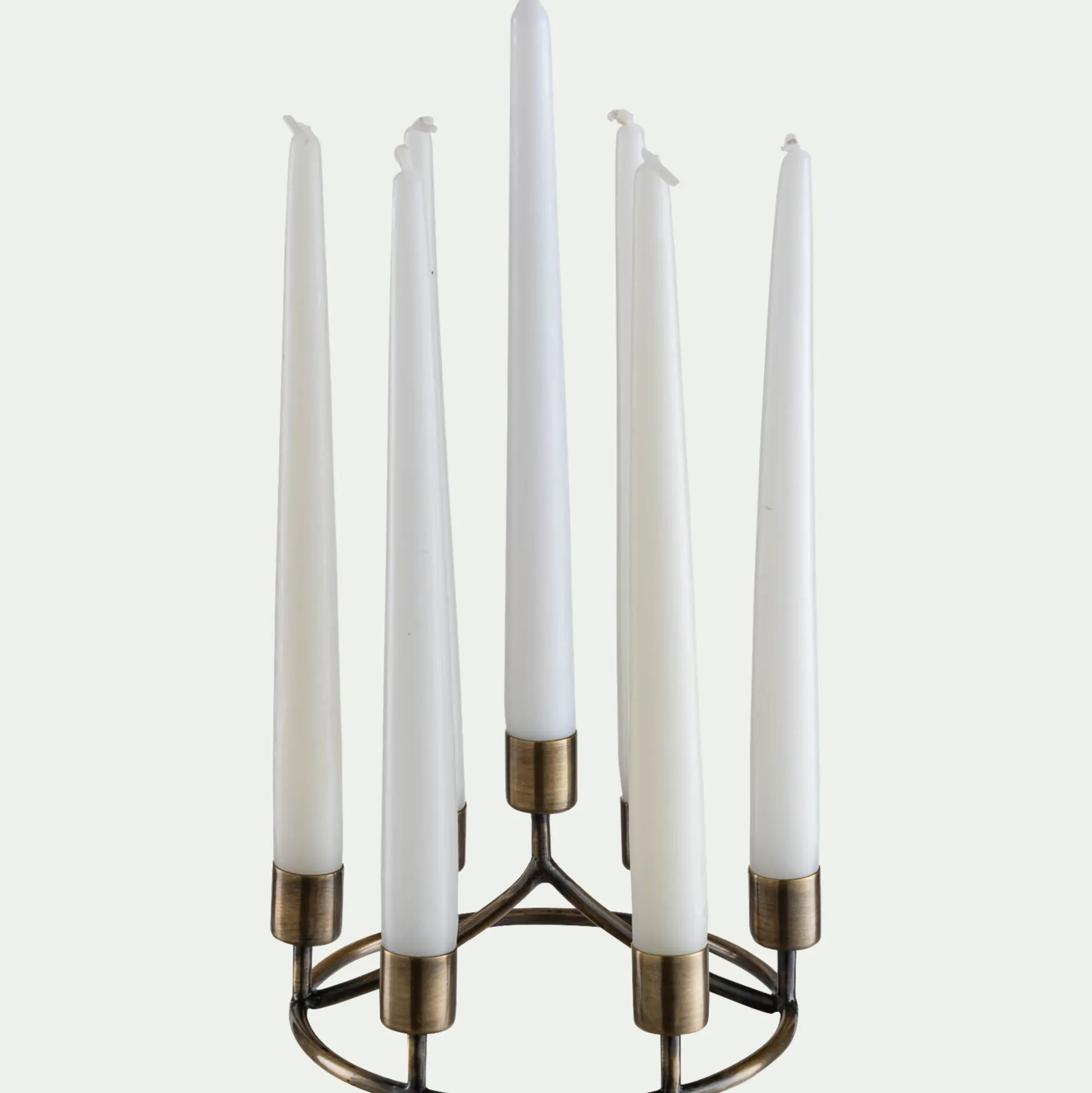 Chandelier 7 bougies en fer D18cm - doré