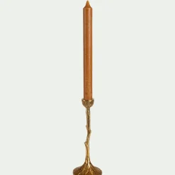 Chandelier effet bois en laiton H20cm - doré