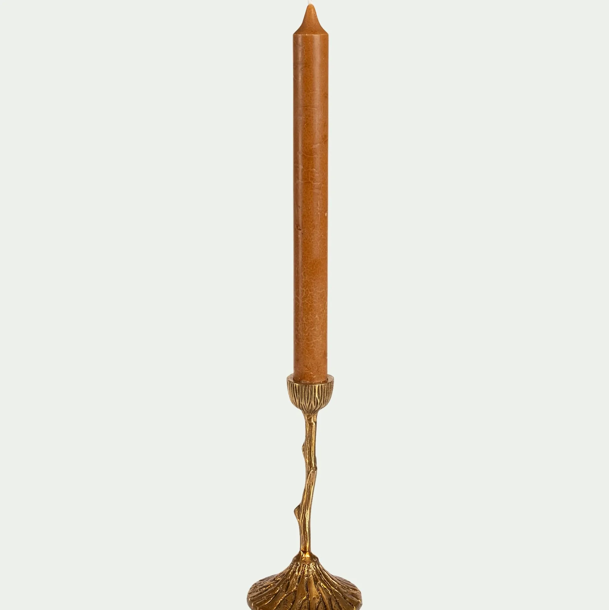 Chandelier effet bois en laiton H16cm - doré