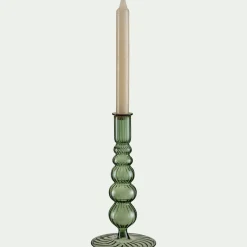 Chandelier sculpté en verre - vert