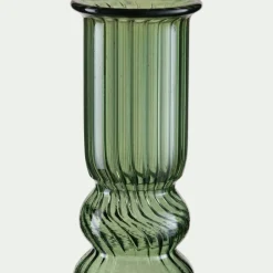 Chandelier sculpté en verre - vert