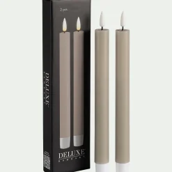 Chandelles à LED - taupe