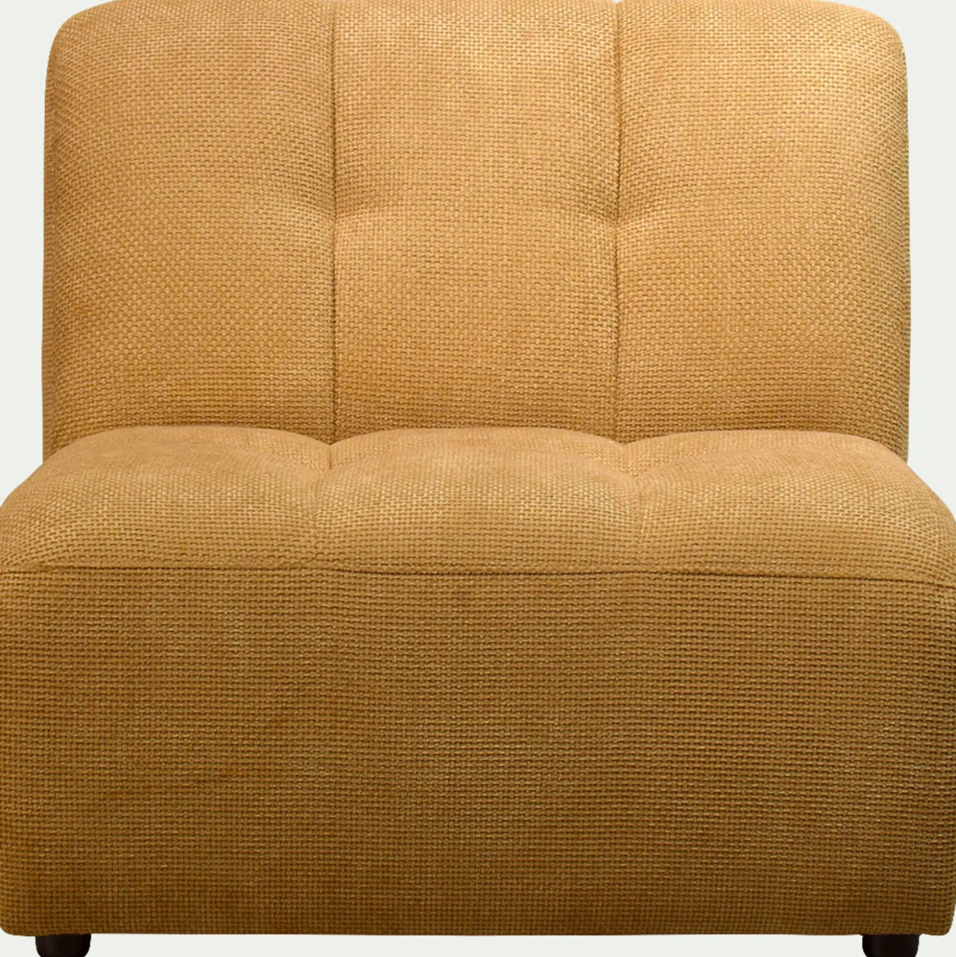Chauffeuse en tissu Eden - jaune argan