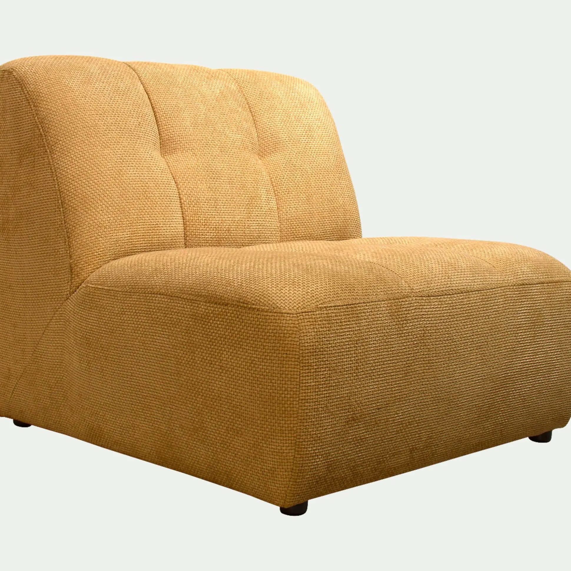 Chauffeuse en tissu Eden - jaune argan