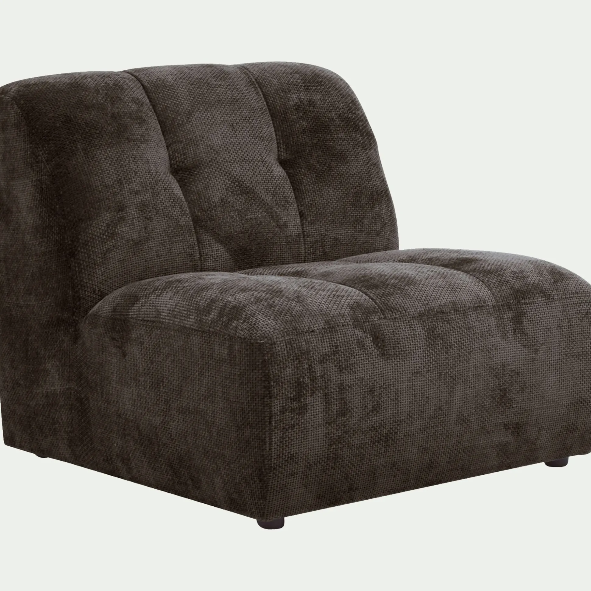 Chauffeuse en tissu Eden - marron