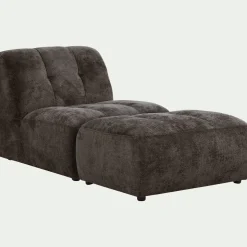 Chauffeuse en tissu Eden - marron