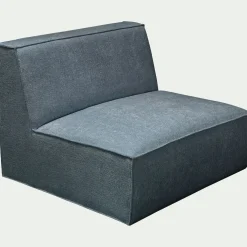 Chauffeuse en tissu tramé - bleu