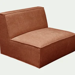 Chauffeuse en tissu tramé - brun rustrel